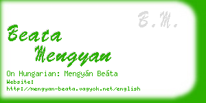 beata mengyan business card